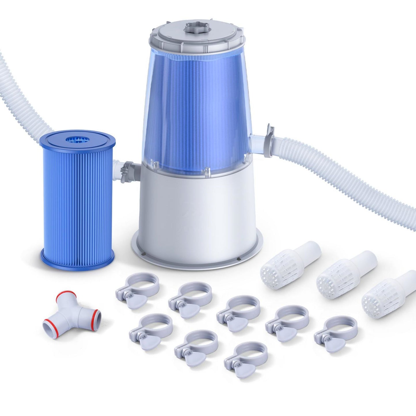 Oxygie Pool Filter Pump for Above Ground Pools 1000 GPH LED Indicator (with 2 Filter Pump Cartridge)