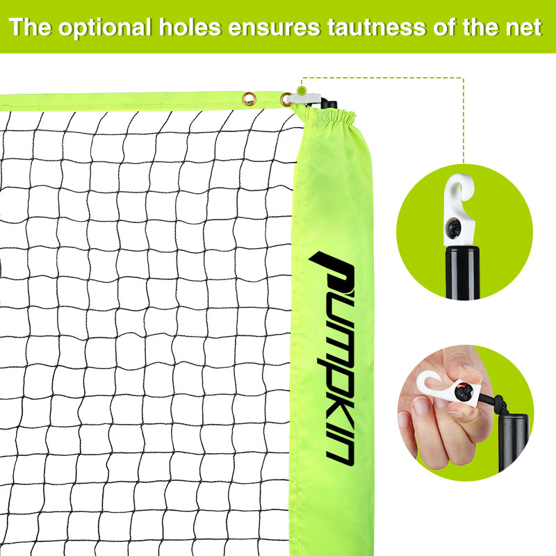 Volleyball & Badminton 17 ft Durable Combo Set with Adjustable Aluminum Pole