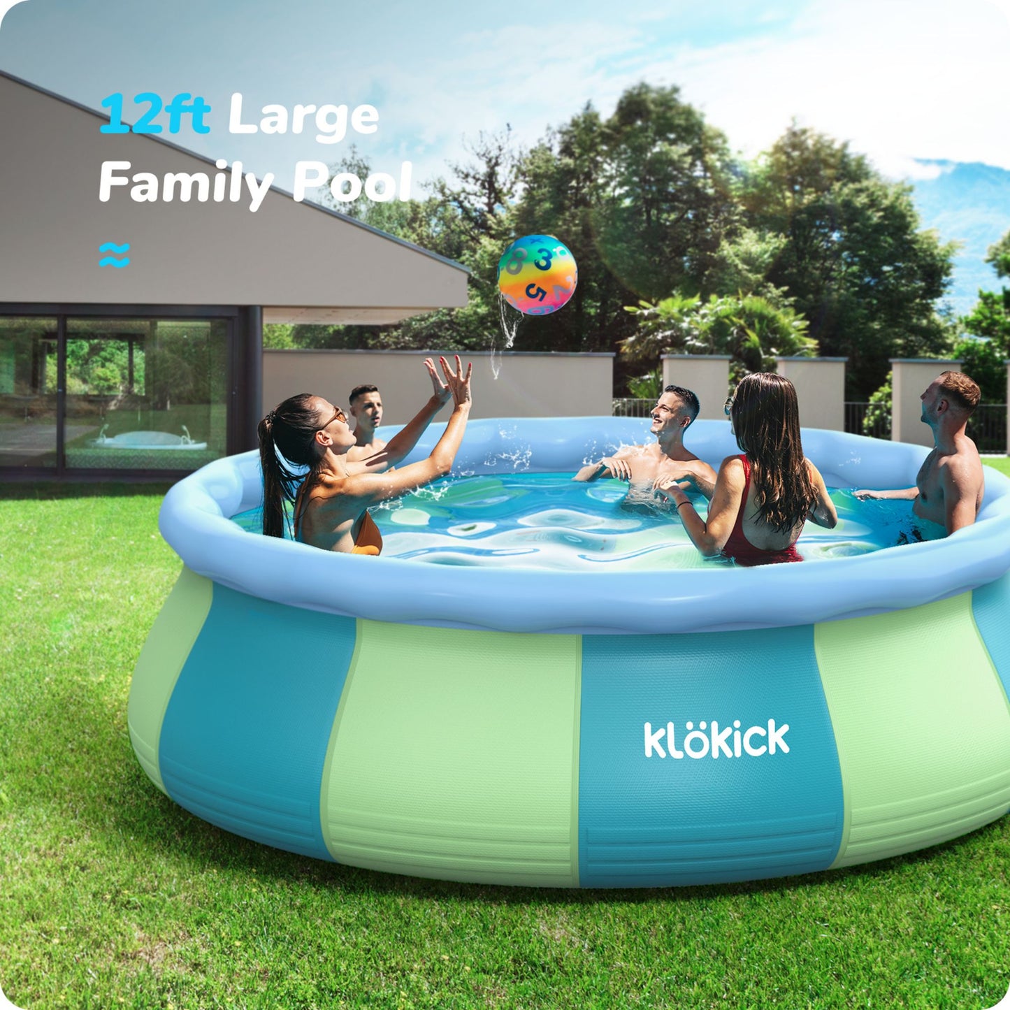12 ft Family Easy Set Above Ground Pool with 1000 GPH Filter Pump, Ages 6+, Unisex