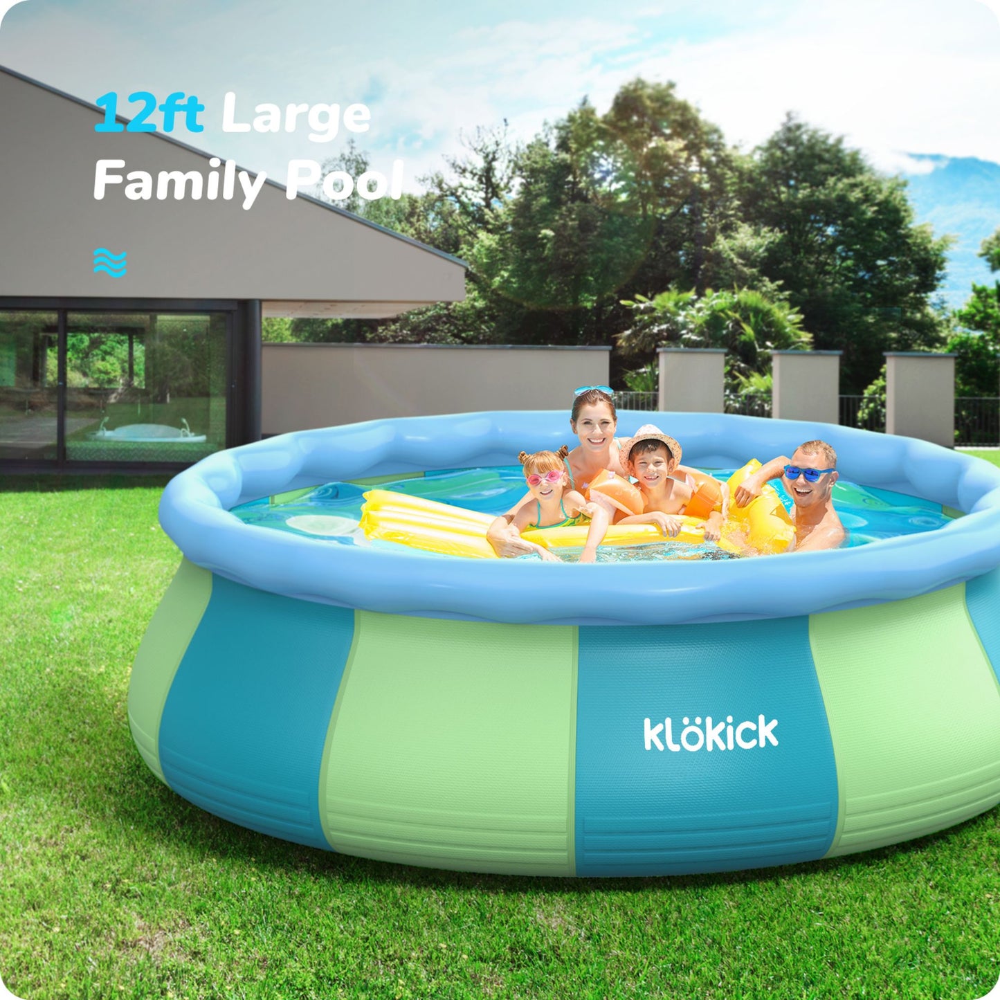 12 ft Family Easy Set Above Ground Pool with 1000 GPH Filter Pump, Ages 6+, Unisex