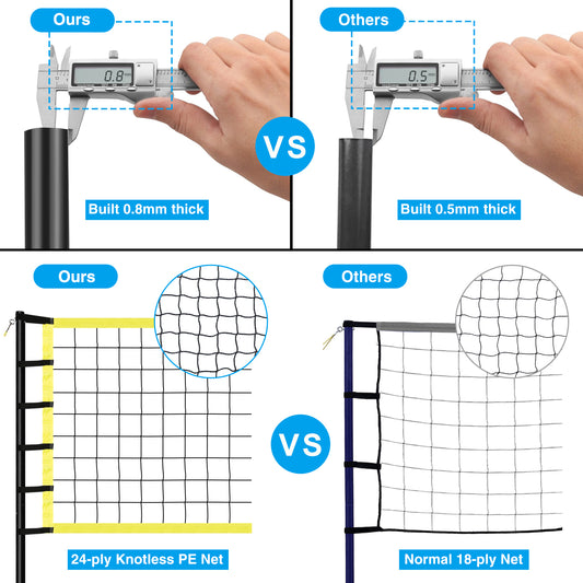 32 ft Outdoor Volleyball Net Set
