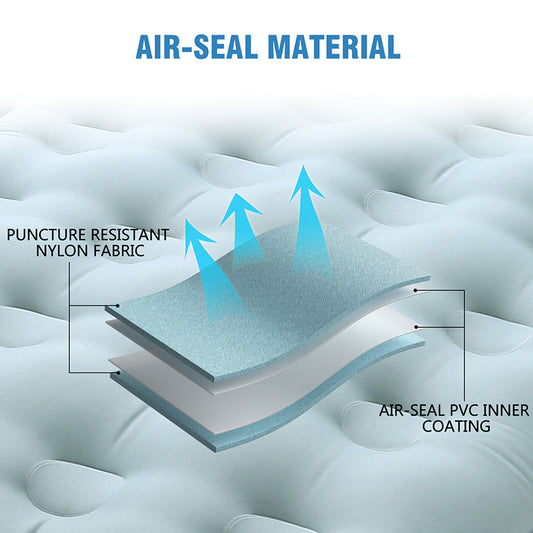 OXYGIE 75''x39''x9'' Air Mattress with Rechargeable Pump Twin