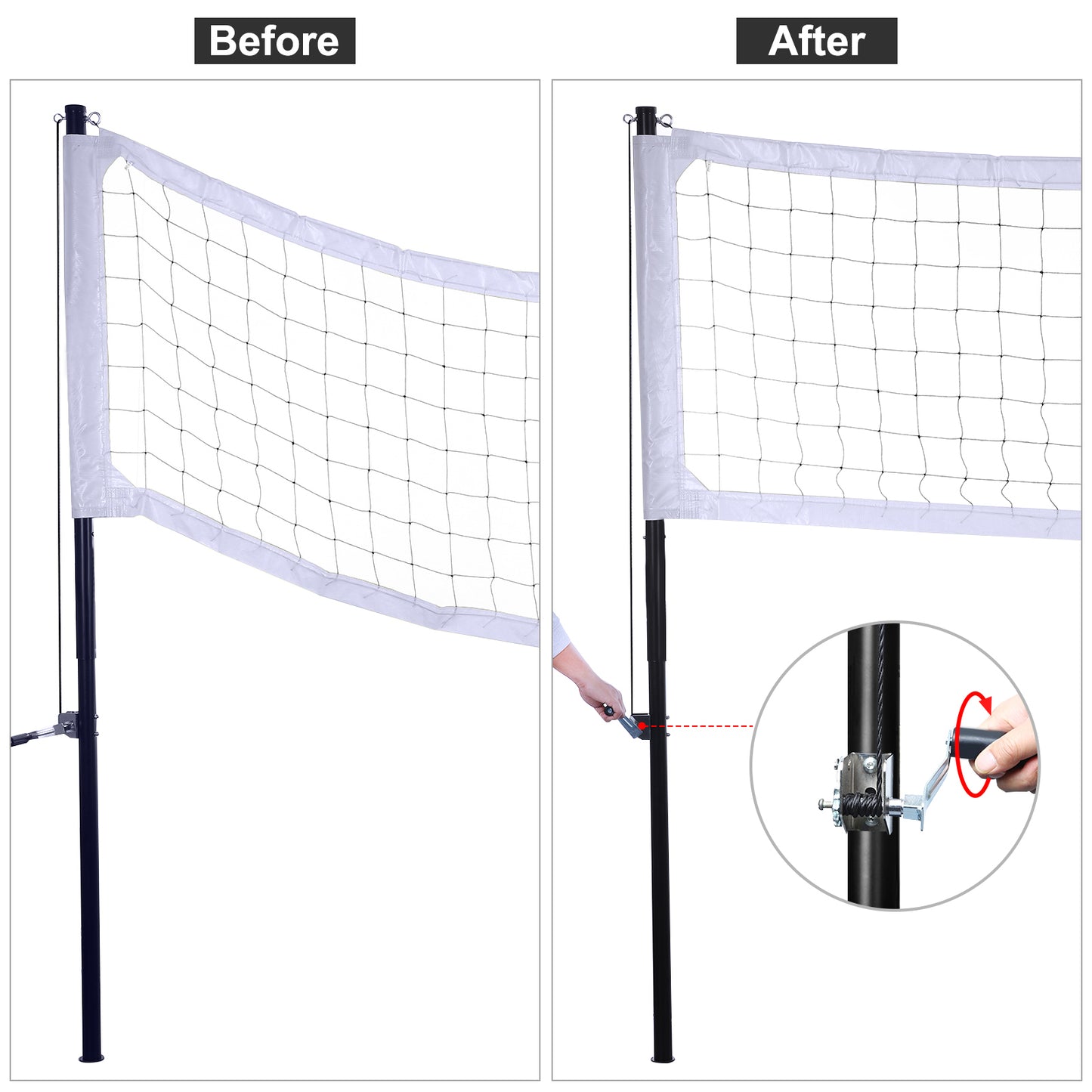 32*3 ft Volleyball Combo Set