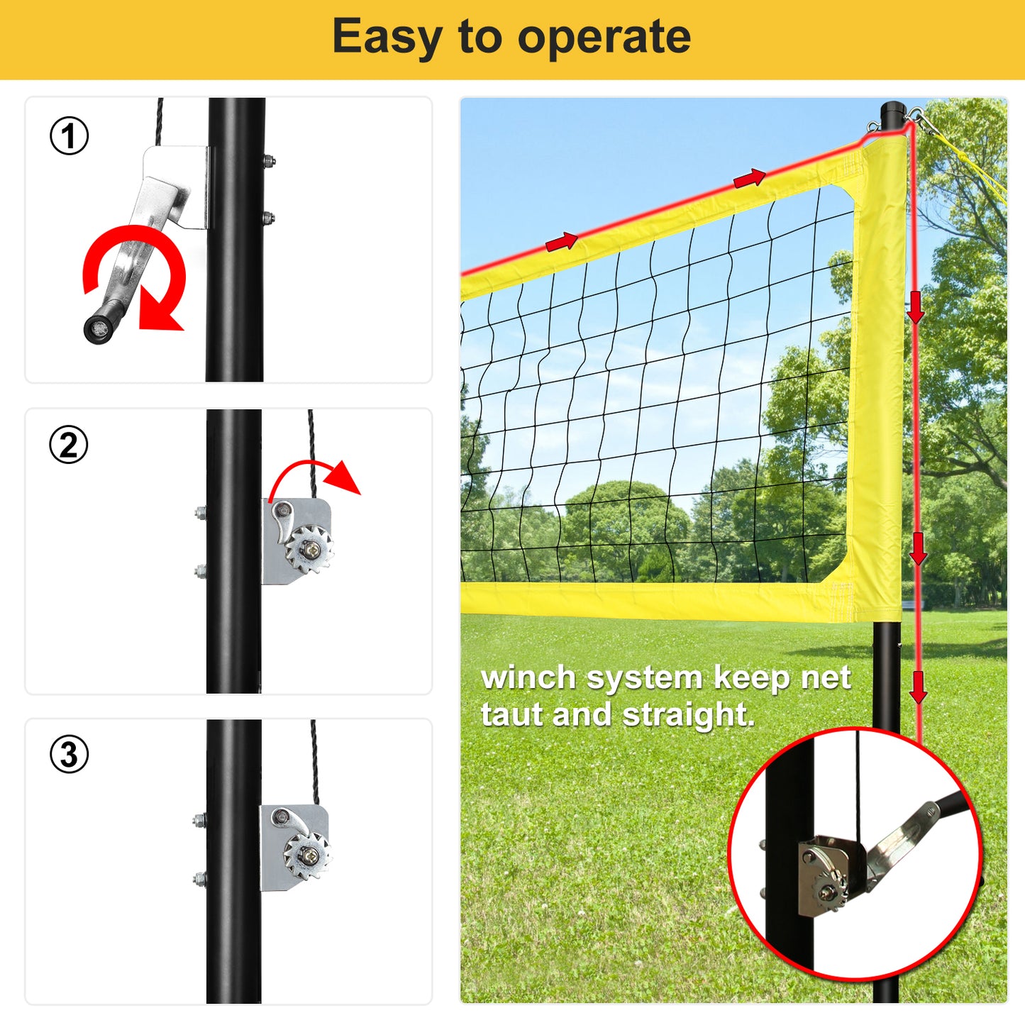 Outdoor Volleyball Net Set