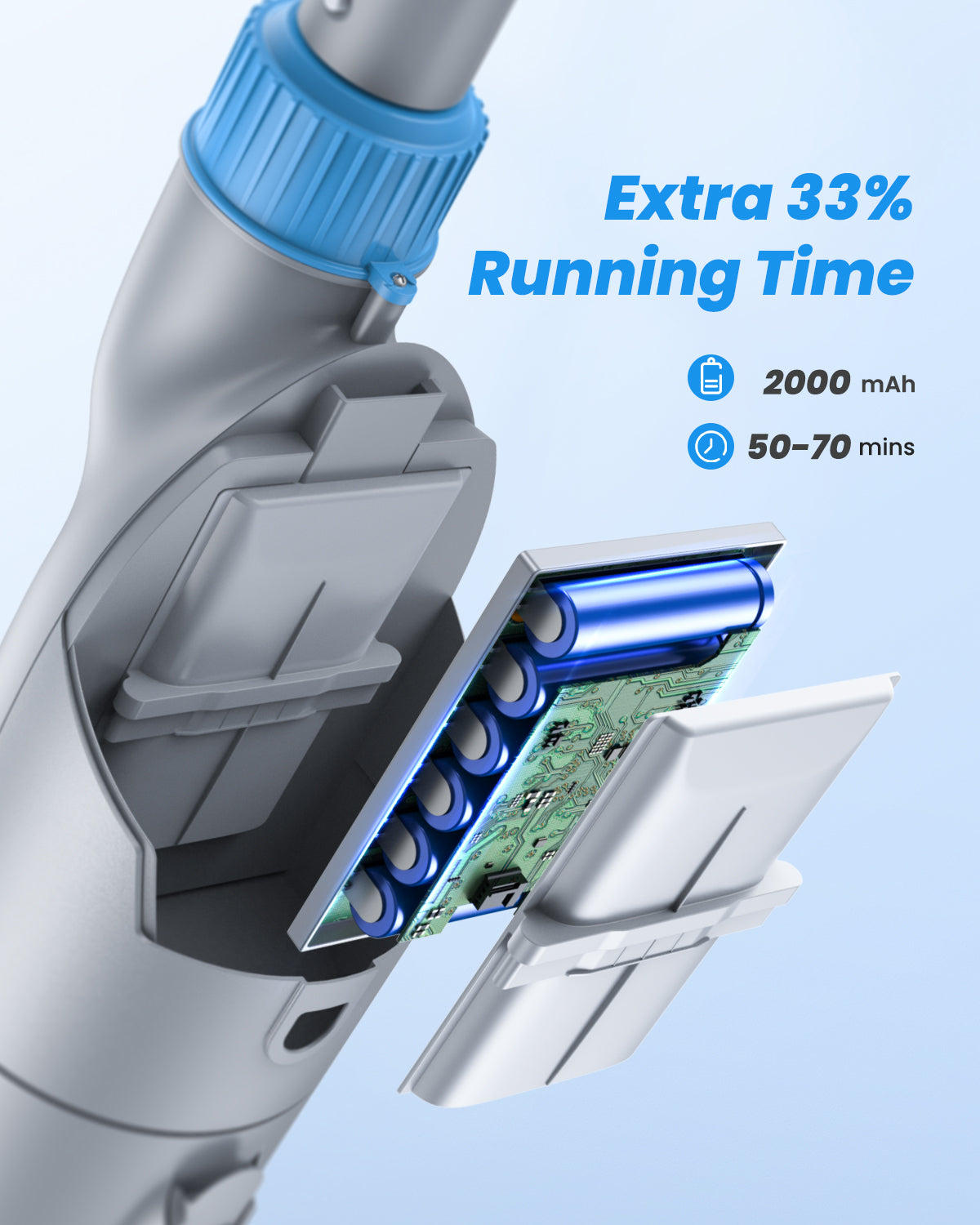 OXYGIE Handheld Pool Vacuum for Swimming Pool Cleaning, Adjustable Speed Mode, Telescopic Rod Pool Blaster