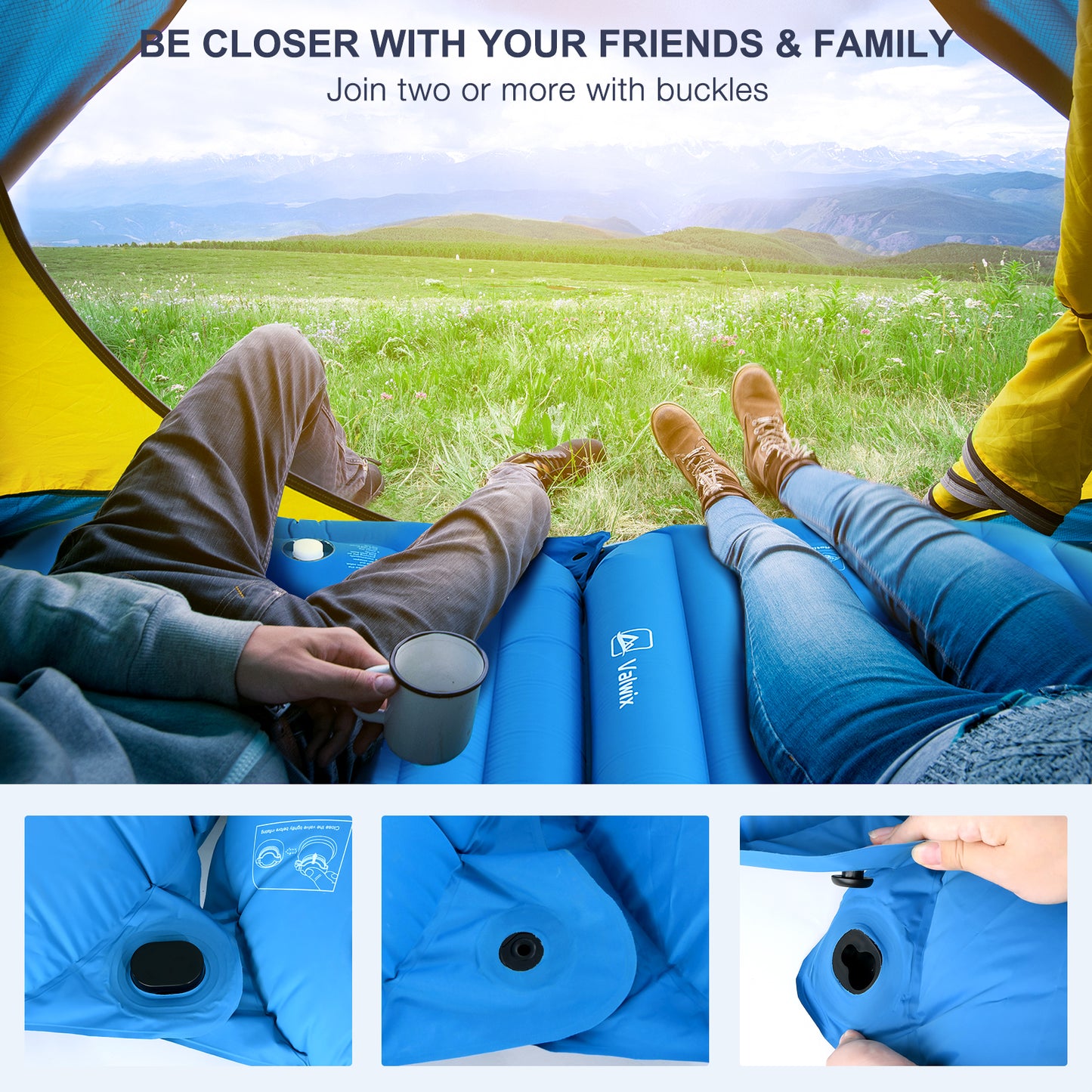 76.5'' X 29'' Self-Inflating Sleeping Pad