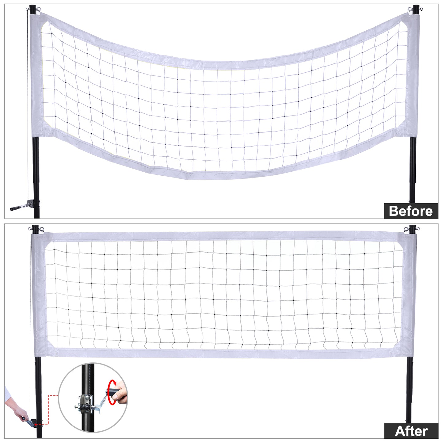 32*3 ft Volleyball Combo Set