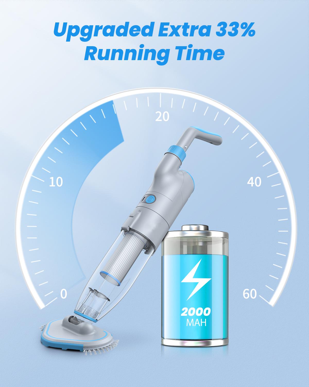 OXYGIE Handheld Pool Vacuum for Swimming Pool Cleaning, Adjustable Speed Mode, Telescopic Rod Pool Blaster