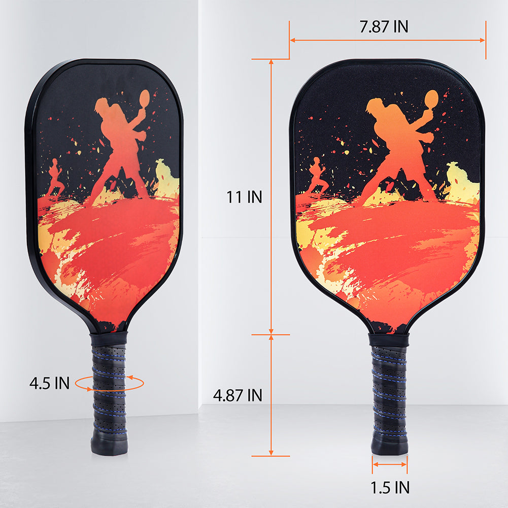 Pickle Ball Set with Pickleballs Orange White