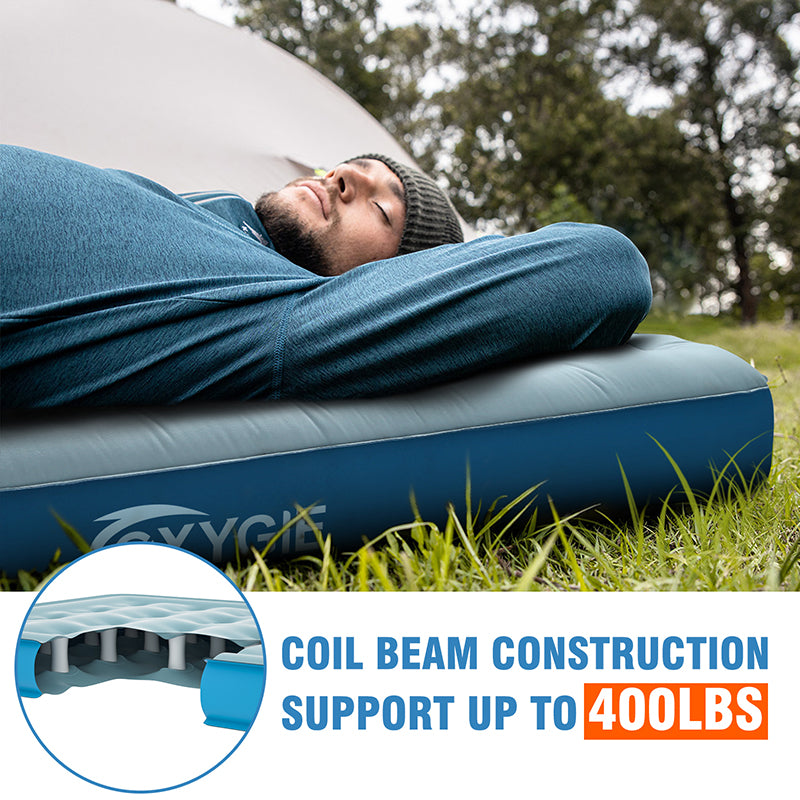OXYGIE 75''x39''x9'' Air Mattress with Rechargeable Pump Twin