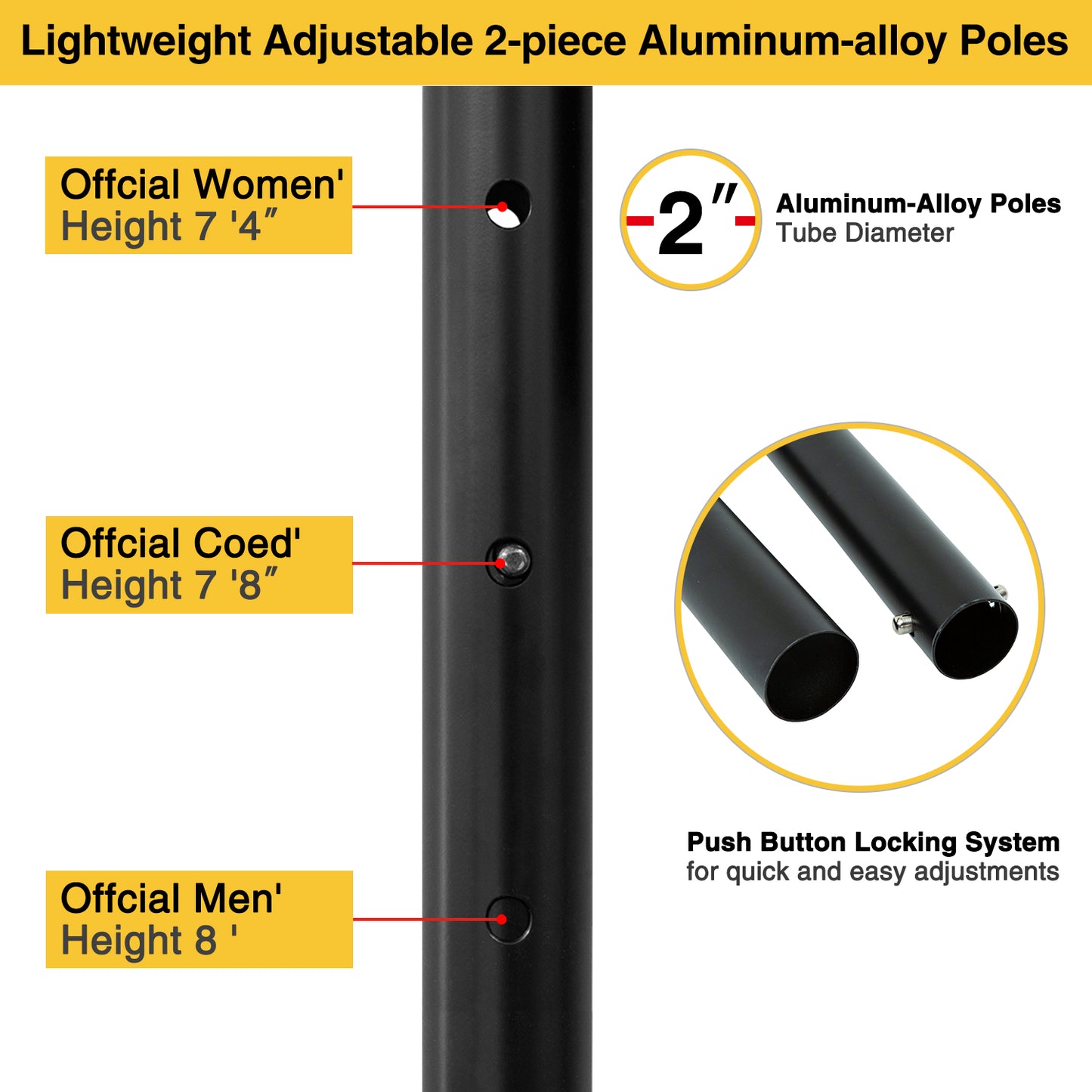 Outdoor Volleyball Net Set