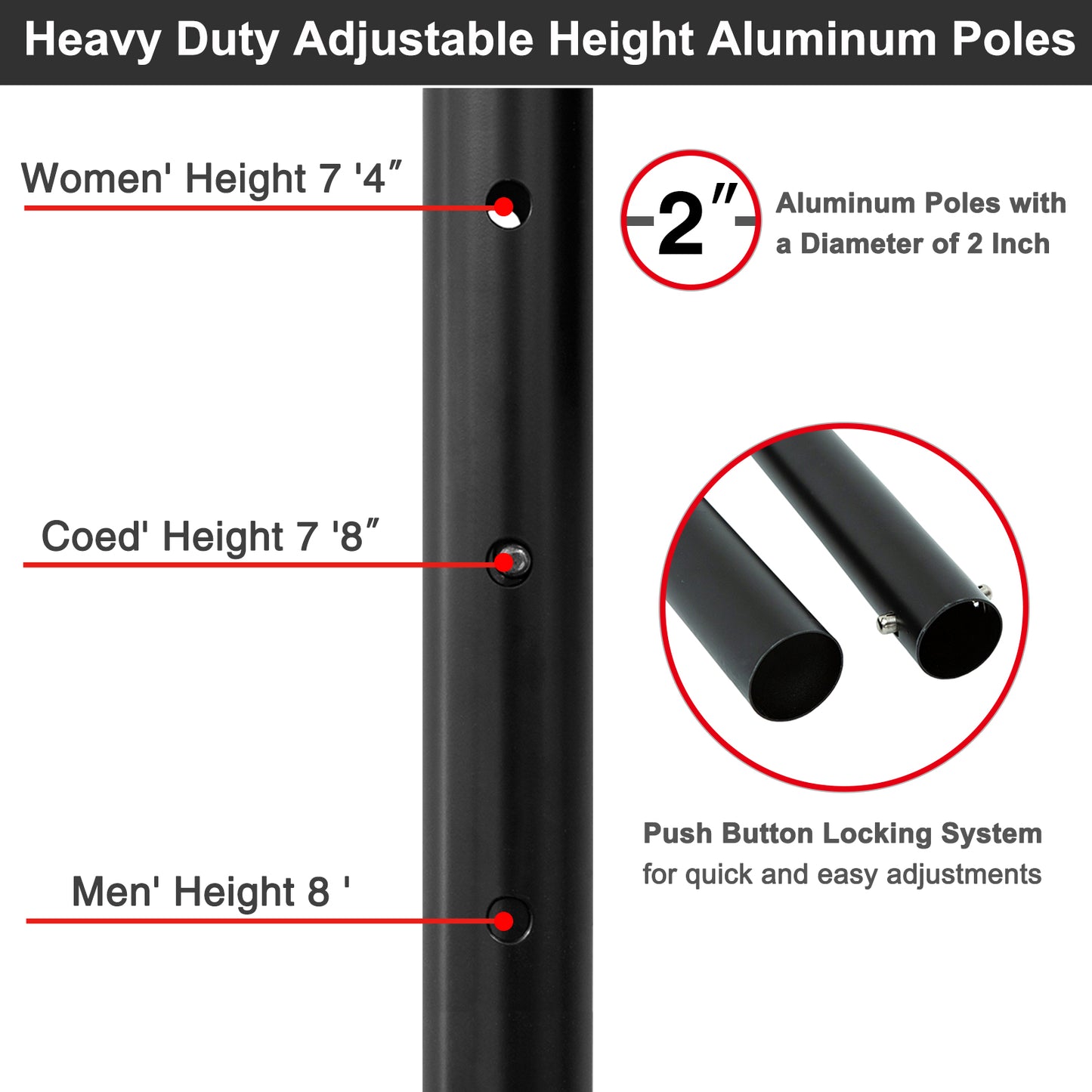 32*3 ft Volleyball Combo Set
