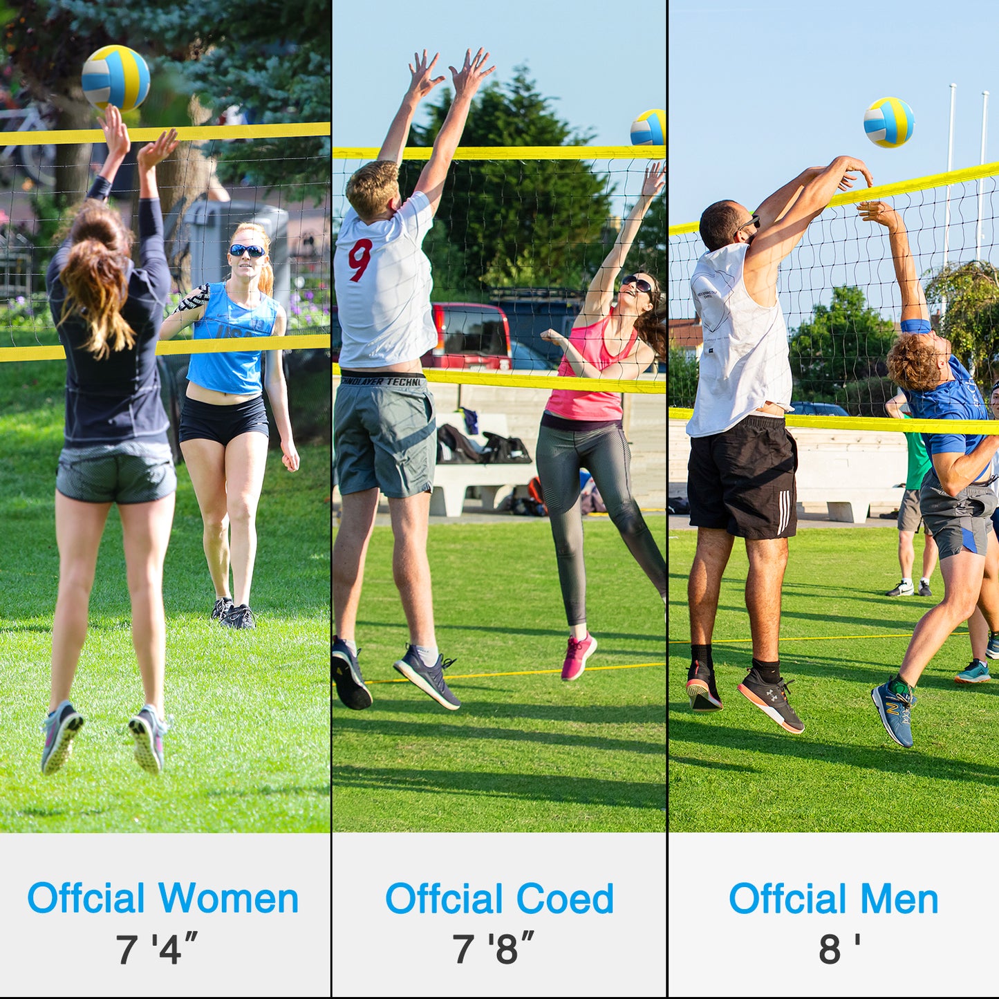 32 ft Outdoor Volleyball Net Set
