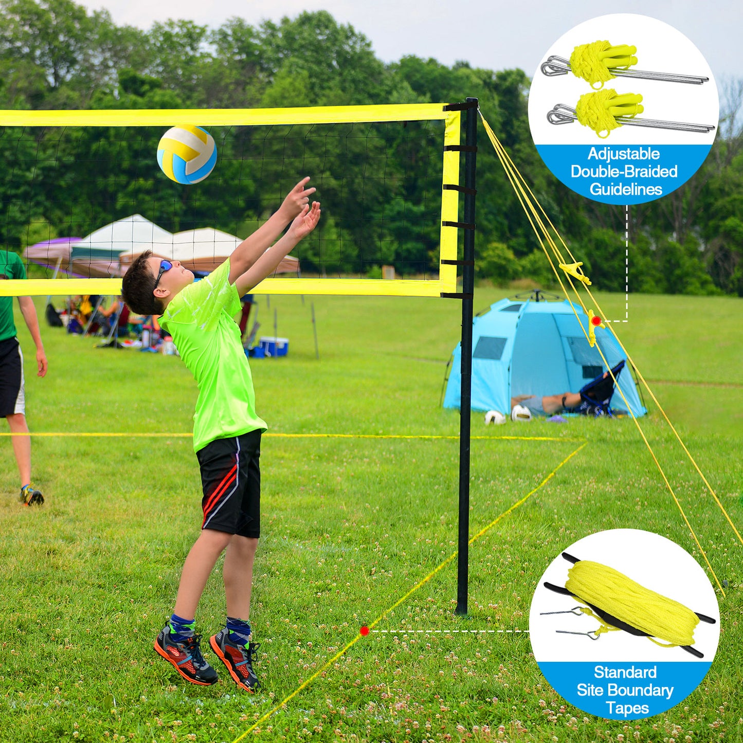 32 ft Outdoor Volleyball Net Set