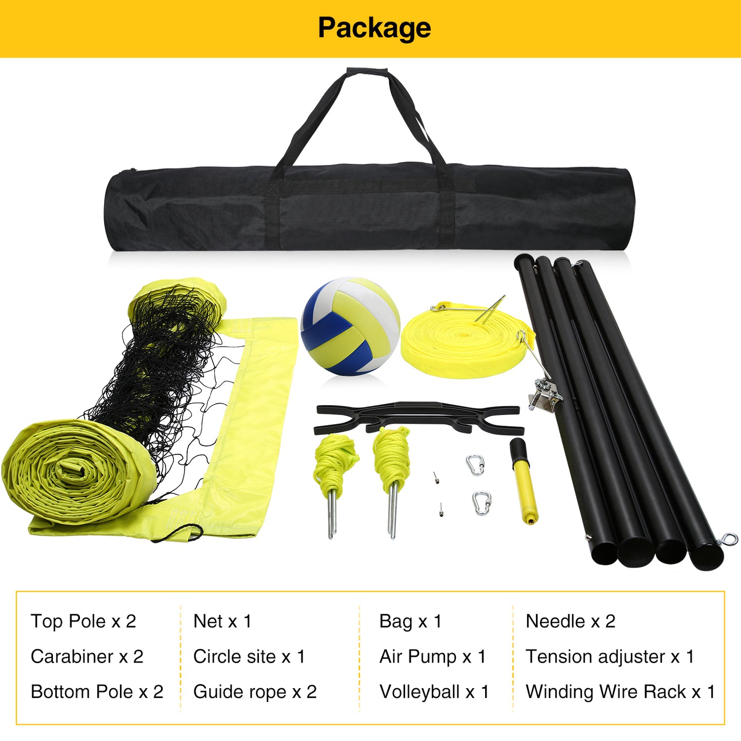 Outdoor Volleyball Net Set