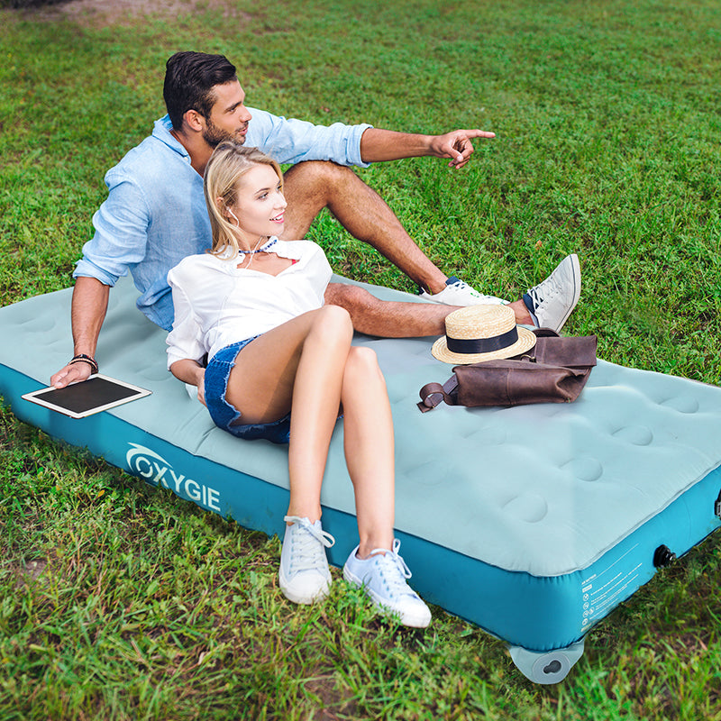 OXYGIE 75''x39''x9'' Air Mattress with Rechargeable Pump Twin