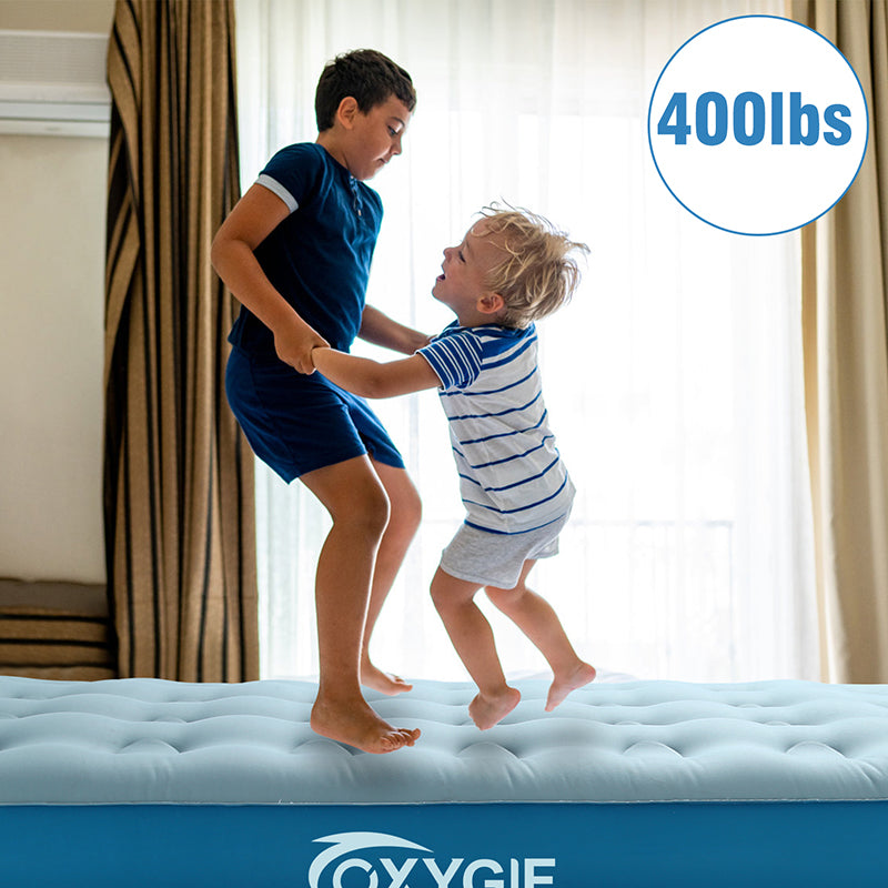 OXYGIE 75''x39''x9'' Air Mattress with Rechargeable Pump Twin