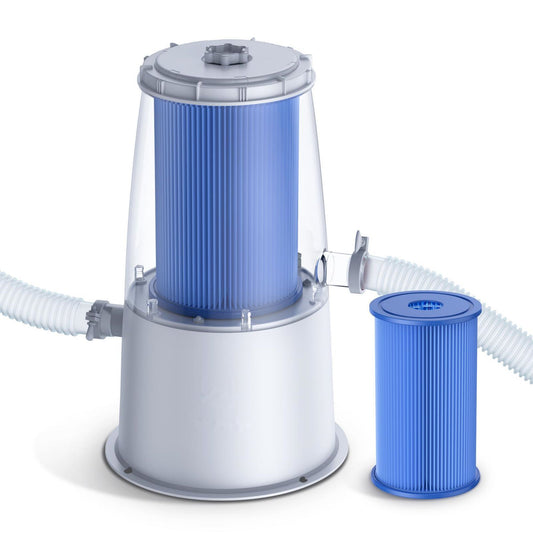 Oxygie Pool Filter Pump for Above Ground Pools 1000 GPH LED Indicator (with 2 Filter Pump Cartridge)