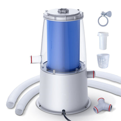 Oxygie Pool Filter Pump for Above Ground Pools 1000 GPH LED Indicator (with 2 Filter Pump Cartridge)
