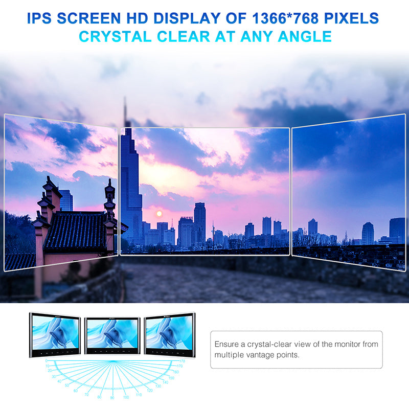 12" Car DVD Player with HDMI Input Headphone and Mounting Bracket 10.1 inch HD Screen Support Sync Playing Last Memory Region Free