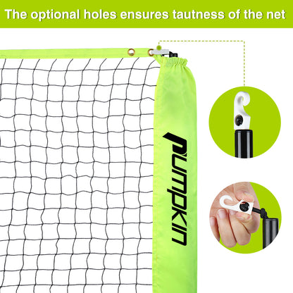 Volleyball & Badminton 17 ft Durable Combo Set with Adjustable Aluminum Pole