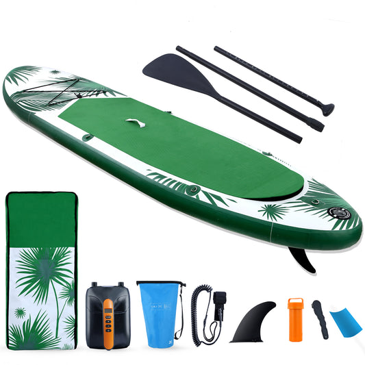 Inflatable Stand Up Paddle Board Green Leaves