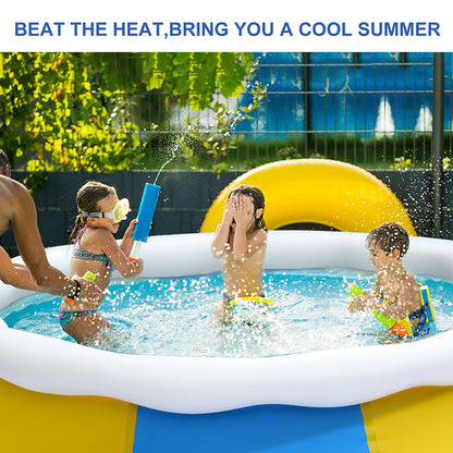 Inflatable Above Ground Pool with Filter Pump, KLOKICK 8ft Family Swimming Pool for Backyard, Top Ring Swimming Pool for Adults & Kids (30in Height)