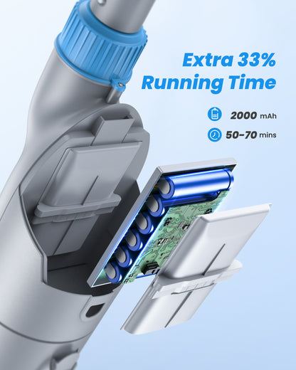 OXYGIE Handheld Pool Vacuum for Swimming Pool Cleaning, Adjustable Speed Mode, Telescopic Rod Pool Blaster