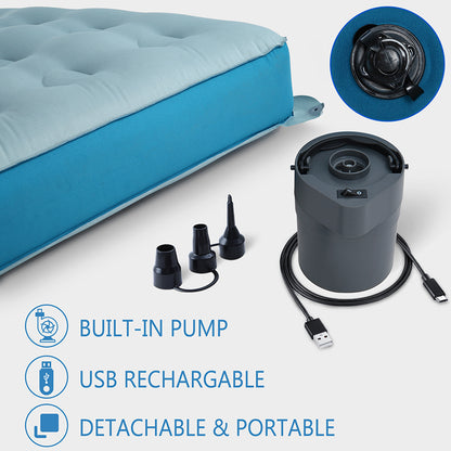 OXYGIE 75''x39''x9'' Air Mattress with Rechargeable Pump Twin