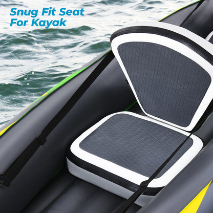 OXYGIE Inflatable Kayak/Boat Seat with Back Support, Adjustable Seat for Sit on Top Kayaks, Compatible for Stand up Paddle Board