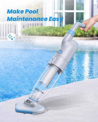 OXYGIE Handheld Pool Vacuum for Swimming Pool Cleaning, Adjustable Speed Mode, Telescopic Rod Pool Blaster