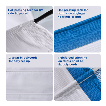 OXYGIE 14 x 8.5 ft RV Awning Blue