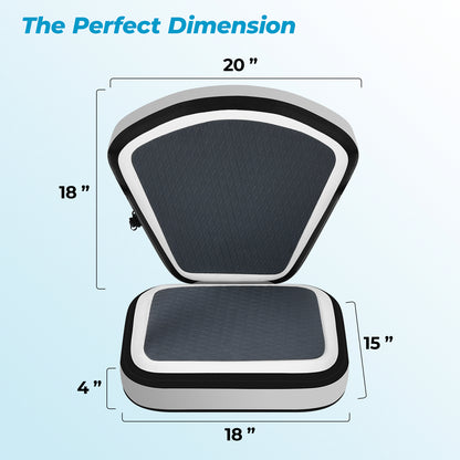OXYGIE Inflatable Kayak/Boat Seat with Back Support, Adjustable Seat for Sit on Top Kayaks, Compatible for Stand up Paddle Board
